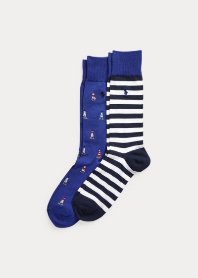 Polo Ralph Lauren Nautical Dress 2-Pack Sokker Herre Danmark (FSAOJ2471)